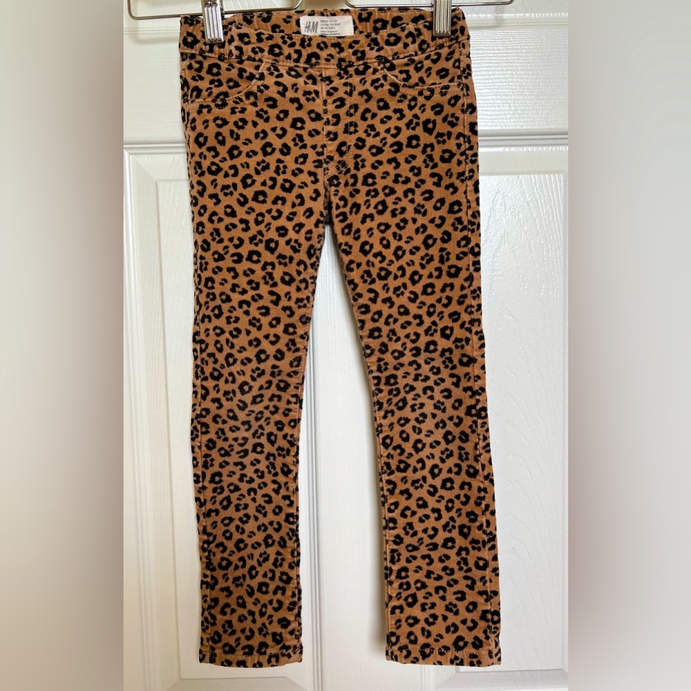 H&M ANIMAL PRINT CORDUROY PANTS FOR GIRLS